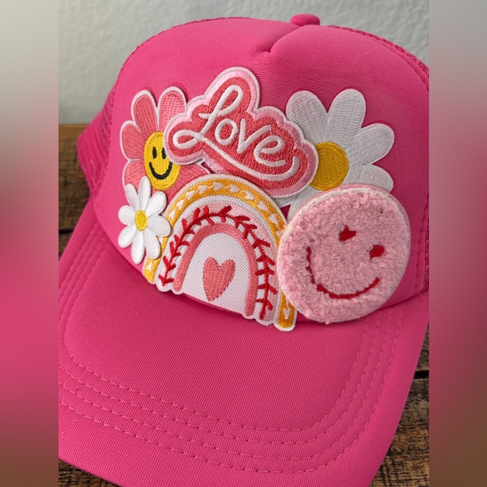 Trucker Hat Love & Rainbows Valentine Inspired